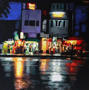 Yangon Night in the Rain