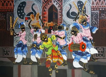 Aung-Min-Min-Myanmar's-Tha-Nge-Taw-Dance-(2016)-36x48-Acrylic