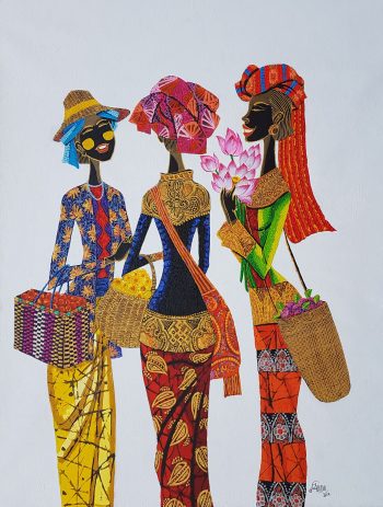 Aung-Min-Min-Girls-Together-(7)-(2017)-36x48-Acrylic