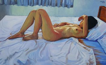Kyee-Myintt-Saw-Light-and-the-Nude-(2015)-35x56-Oil