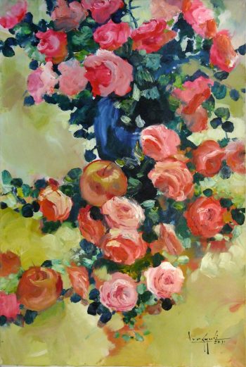 U-Lun-Gywe-Roses-and-Apples-2011-24x36-Oil