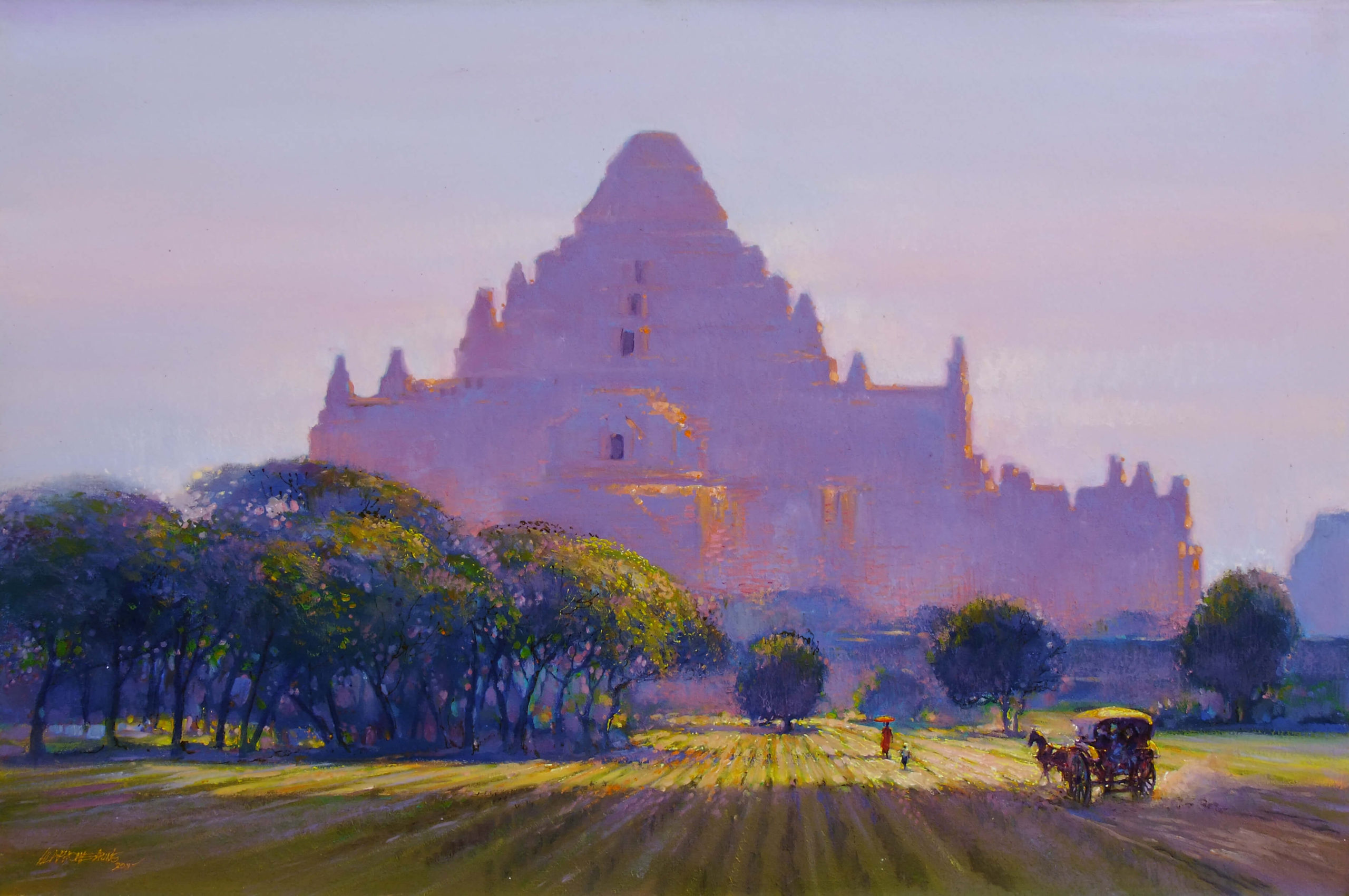 Dhamarangyi Temple (Bagan Myanmar) 24x36 Acrylic